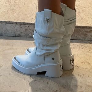 Naked Wolfe | Shoes | Nwt Naked Wolfe Stable White Boot | Poshmark